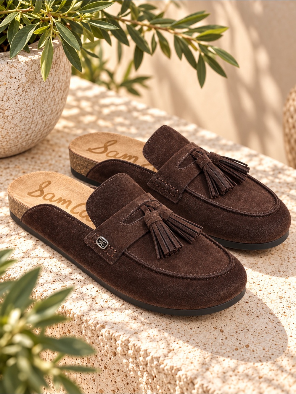 Sam Edelman Astrid Espresso Suede Tassel Mule Loafers Women’s 10.5 NWOB #31